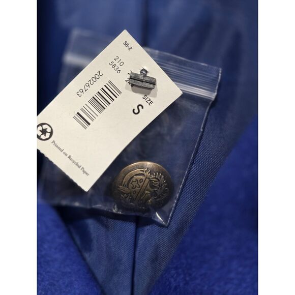 NWT The Limited Royal Blue Brushed Wool Blend Military Peacoat Jacket, S - Picture 11 of 12